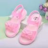 Girls Sandals Big Girl's Summer Soft Sole Flat Beach Sandals Anti-slip Flowers Decoration Casual Princess Light Sandals
