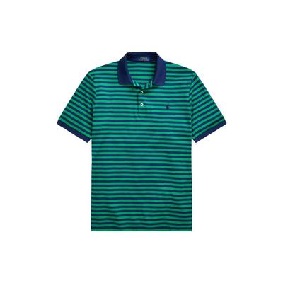 Polo Colorblock Gestreiftes Logo Bestickt Kurzarm Poloshirt Herren Oberteile Grün MNPOKNI1N821162-300