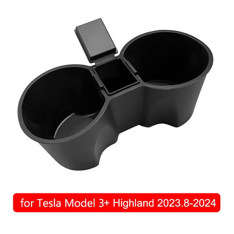 for Tesla Model 3 Highland Model Y 2025 Center Console Cup Holder Insert Silicone Interior Slot Slip Drink Limiter Accessories