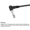 uxcell Patch Cable TRS 6mm Right Angle Black 3pcs