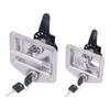 Trailer Door Latch T Handle with 2‑Key Stainless Steel Chrome for Caravan Camper Tool Box