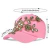 Outdoor Women Hat Rhinestone Flower Sports Baseball Cap Cowboy Sun Hat