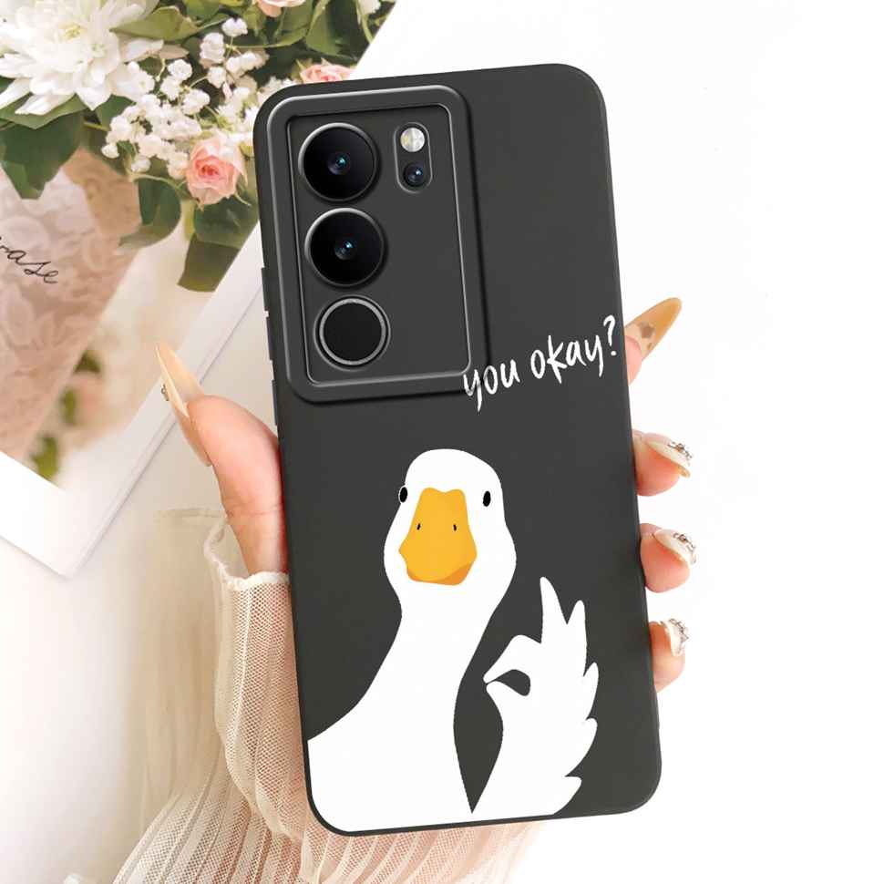 For Vivo S17 V2283A Case Cute Cartoon Cat Butterfly Silicone Back Cover For Vivo S17 S17 Phone Protection Cases Fundas