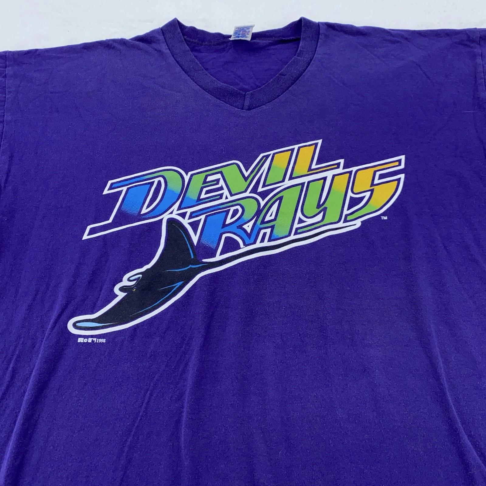 Vintage Tampa Bay Devil Rays #9 Shirt Mens XL MLB Baseball Russell 90s Tee S