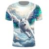 Beach Short Sleeved 3D Digital Printed T-shirt Large Men's Short Sleeved T-shirt