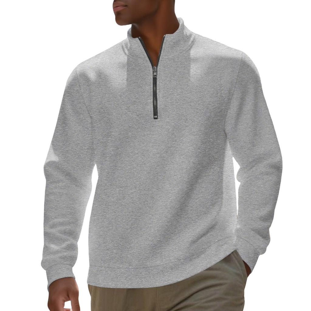 Men's  Half Zipper  Standing Collar  Keep Warm  Base Layer Shirt  Hoodie