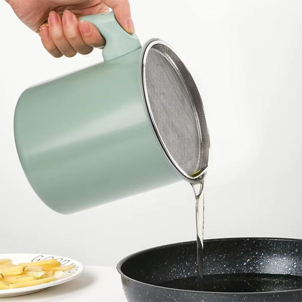 BPA-Free Bacon Grease Container Anti-Leakage Grease Separator Oil Filter Pot  Grease Storage