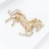 1Pc Horse Brooch Cartoon Alloy Cute Rhinestone Gift Pin Enamel