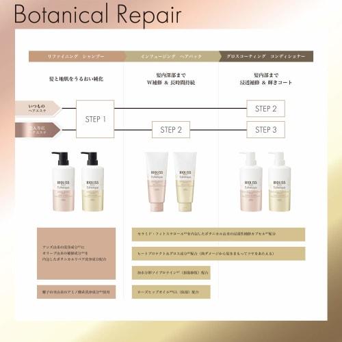 SALON STYLE KOSE Biolis Botanical Aesthetic Gloss Coating Conditioner (Smooth) (Smooth and Smooth) Frizz Dry Damage Care Treatment Peony & Fresh Berry