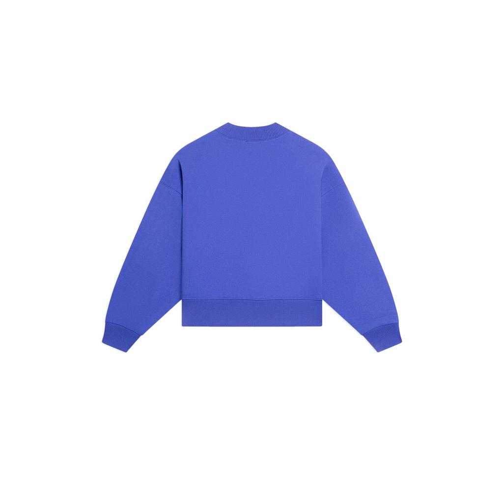 Li Ning Anti-Five Series Letter Embroidered Knitted Sweatshirt Women sweatshirt Bright-Royal-Blue AWDSC02-4
