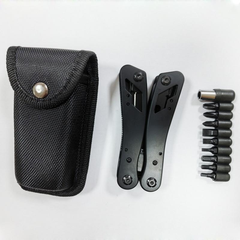 Outdoor Emergency Tool Pliers Stainless Steel Blackened Multifunctional Pliers Portable Camping Folding Knife Pliers Tools