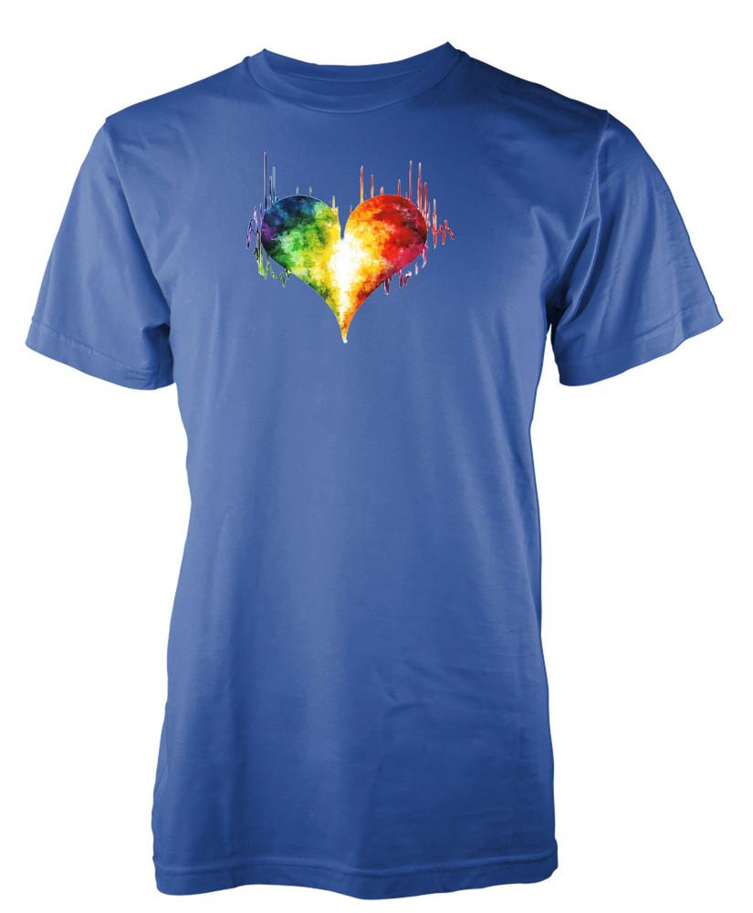 

Pride Loveheart Heartbeat Rainbow LQBTQ Unique Gift Custom Tshirt Adult and Kids S
