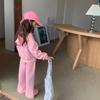 Korean Autumn Outfit Set: Girls' 2025 Hooded Jacket & Flare Pants – Trendy Two-Piece for Medium To Older Children.