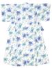 SOUBIEN Yukata Set and Free White with Light Blue and Women's Two-Piece (Yukata Half-Width Obi), Size, Gray, ykt00229-obh10005
