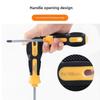 Industrial Grade Cross Flat Head Screwdriver Tool with Strong Magnetic Tip and Non-Slip Handle.