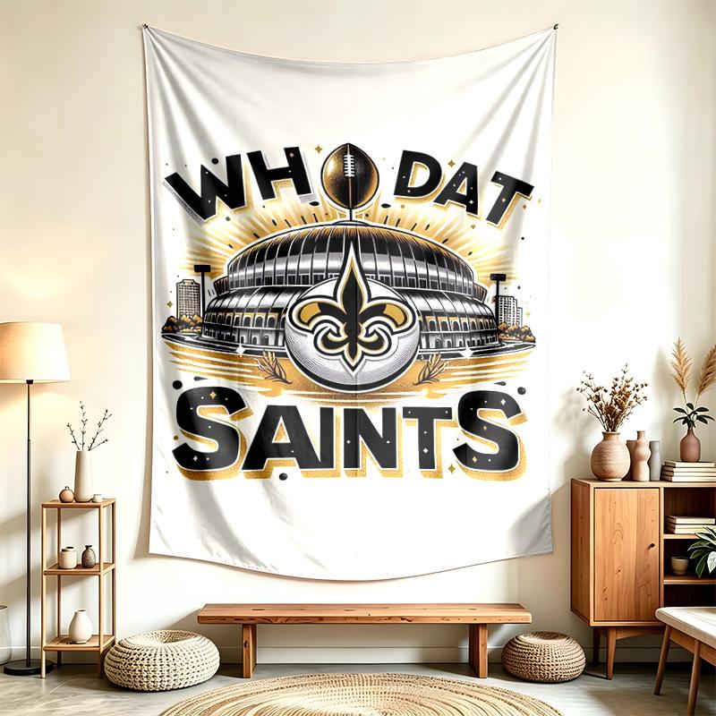New Orleans Saints (14) Wandteppich Geeignet Für Die Dekoration Von Häusern Wohnheimen Und Schlafzimmern Weich Anzufassen Und Ein Perfektes Geschenk Für Freunde Und Familie