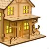 Unfinished Wood House Living Room Sculpture Festival Village Christmas Scene