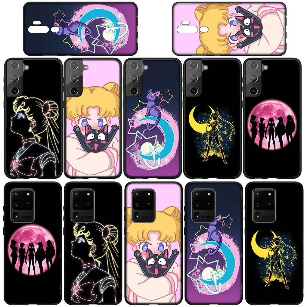 Cover for iPhone 17 16 15 Xiaomi Poco Redmi Note 14 13 12 11 Pro Max 9 16e Samsung Galaxy S25 S24 9 OPPO Huawei Cat Sailor Anime Moon Cute Phone Case