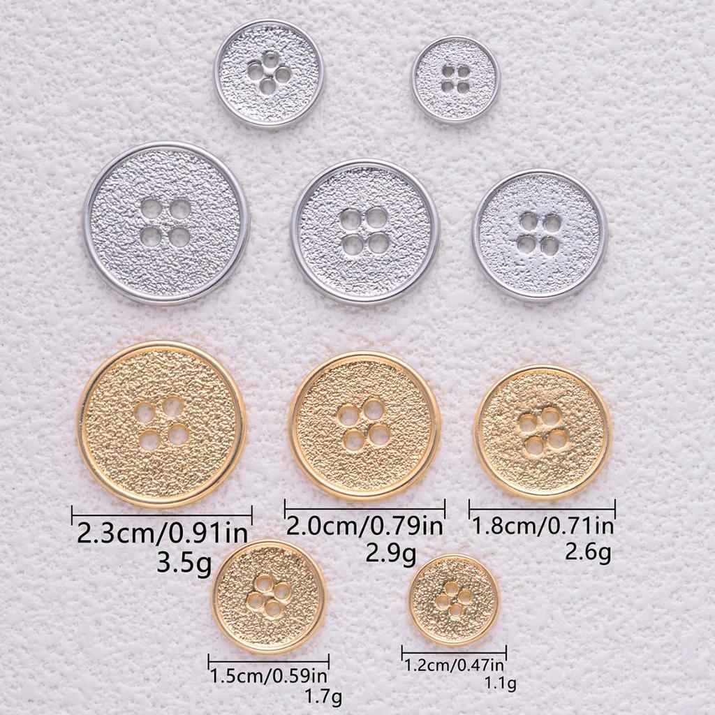 Four-Hole Zinc Alloy Hand-Sewn Metal Button - High-End, Exquisite & Versatile