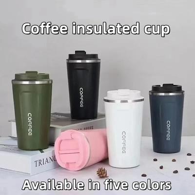Thermo Cafe Coffee Mug Car Thermos Mug Leak_Proof Travel Thermo Cup for Tea Water Coffee Double Stainless Steel 380/510ML