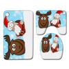 Christmas Bathroom Floor Mat Toilet Three-Piece Set