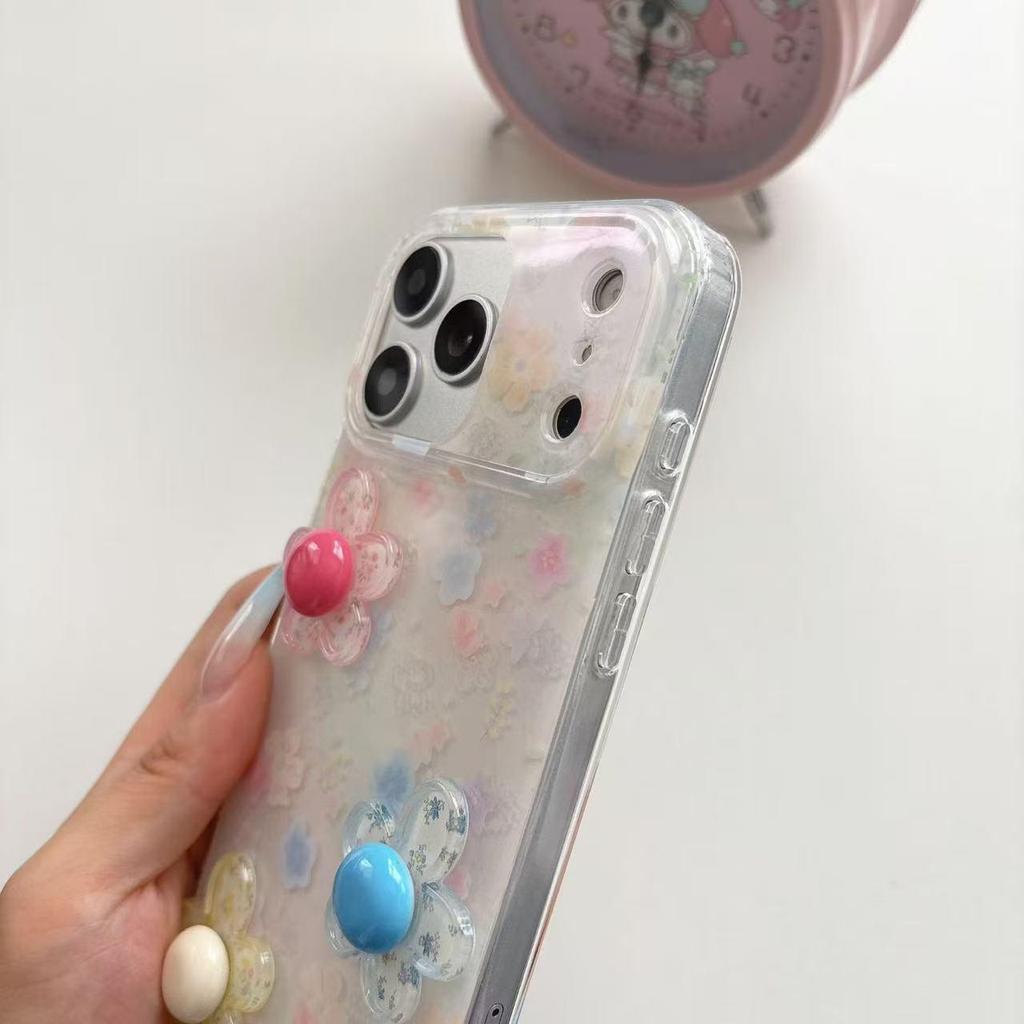 Spring Style Floral Phone Case for iPhone 17 Pro Max - 3D Double Layer Design, Ideal for Women