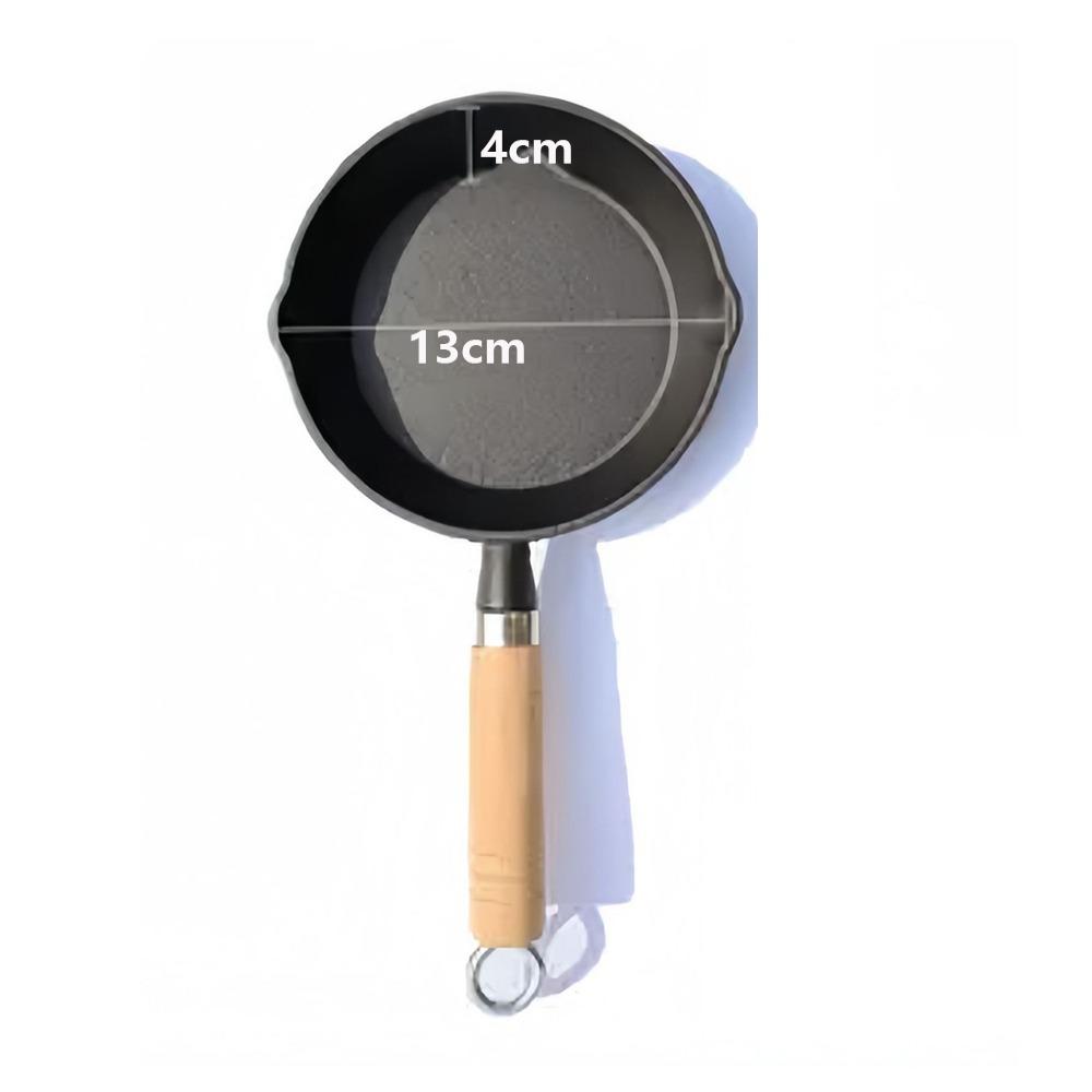 New Uncoated Cast Iron Frying Pan Thickened Black Non Stick Frying Pan Mini Cooking Pot Household