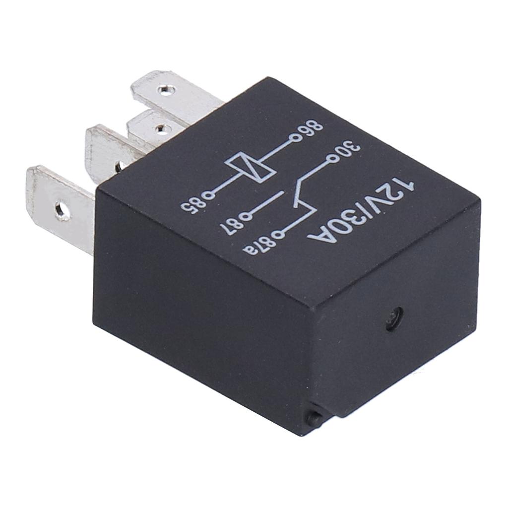 10Pcs Violet Relay 12V 30A Waterproof Set Kit for Automobile Fog Lamp Air Conditioner5 Pin