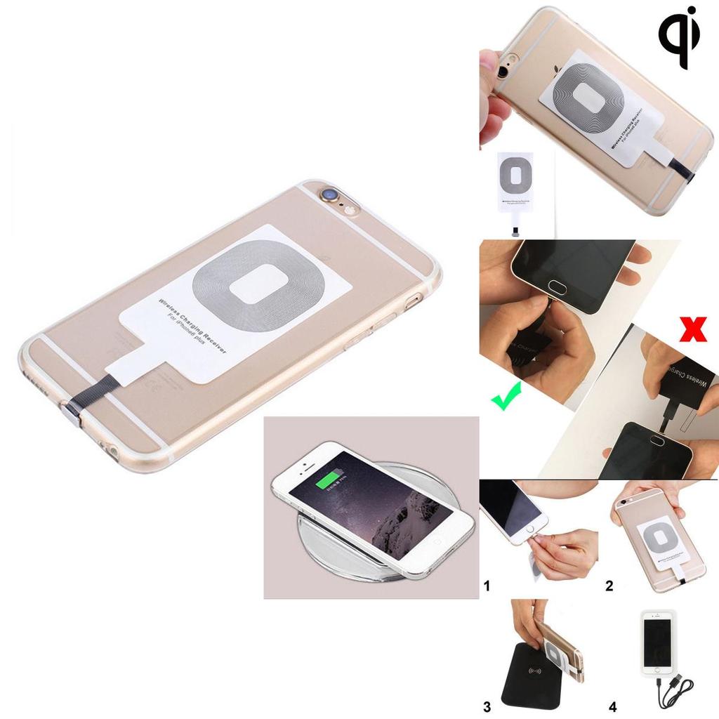 Wireless Qi Charger Adapter Charging Receiver For Iphone Samsung Typec Andriod