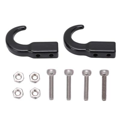 2 Set RC Metal Simulation Trailer Hook Zinc Alloy Tow Hook for SCX10 1 10 RC Climbing Car