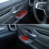 5pcs Red Interior Window Lift Switch Panel Cover Trim for Dodge Ram 1500 2018+