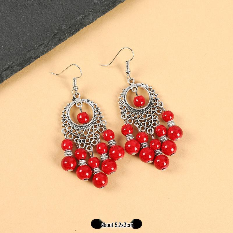 

Юньнань Путешествие Бинди: Экзотическое украшение на лоб с кисточкой и цепочкой для фотосессий в ретро-этническом стиле