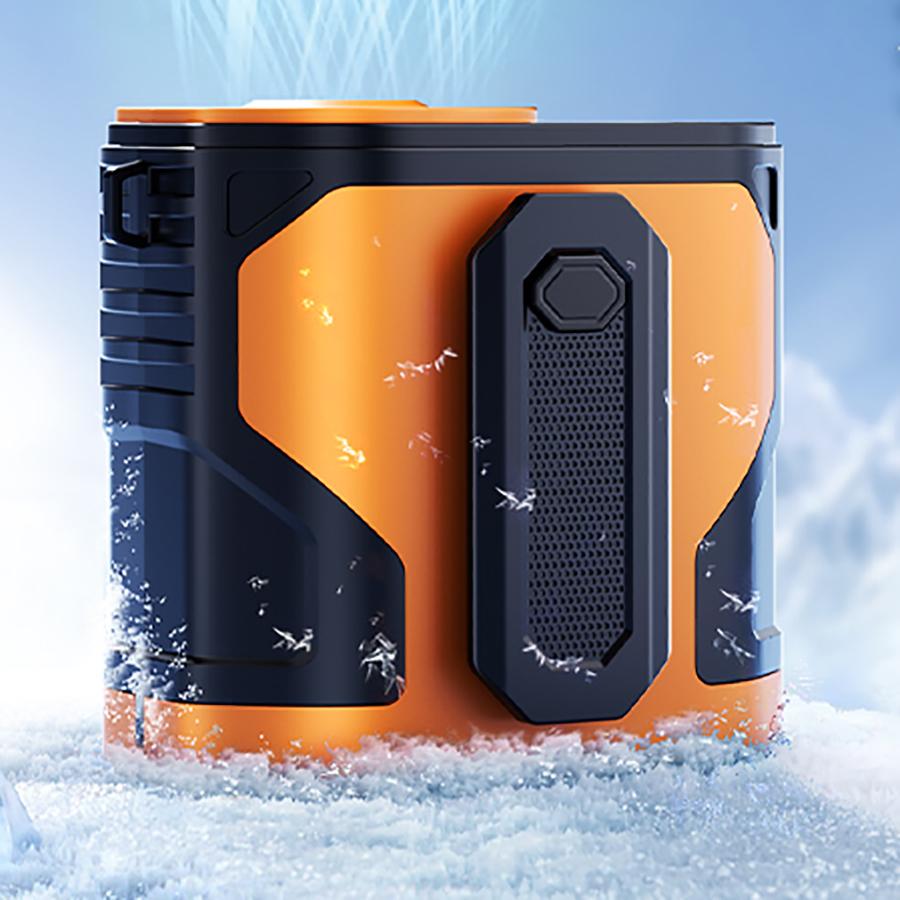 1 Usb Charging Model, Waist/Neck Hanging, Multi-Purpose Small Fan With 10 Levels Of Wind Power And 2 Levels Of Handheld Light Mo