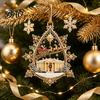 Decorative Fireplace Hanging Props 250th Anniversary USA White House Christmas Tree Ornament, 2D Acrylic 1776-2026 Commemorative Indoor Outdoor