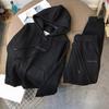Toamnă Iarnă Jogger gros Set din două piese Hanorac cald cu glugă Trening cu talie înaltă Pantaloni harem costume Set de pantaloni groși la gleznă