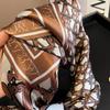 French Retro Letters  Mulberry Silk Silk Scarf Decorative Scarf  Hangzhou Silk  Square Scarf  Small Neck Scarf