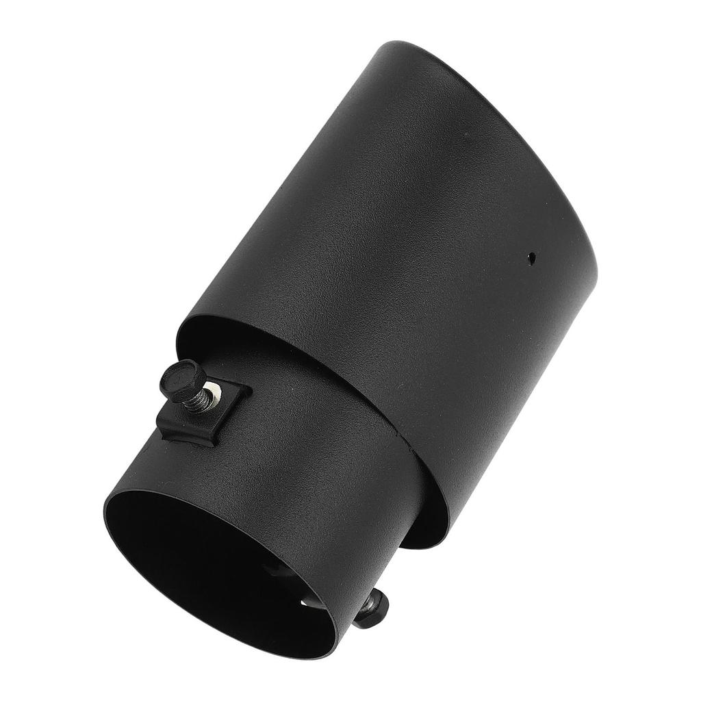 Auspuffrohrspitze, Aluminiumlegierung, gebürstetes Schwarz, langlebig, Auspuffspitze, Heckkehle, universell für Auto-Heckauspuff