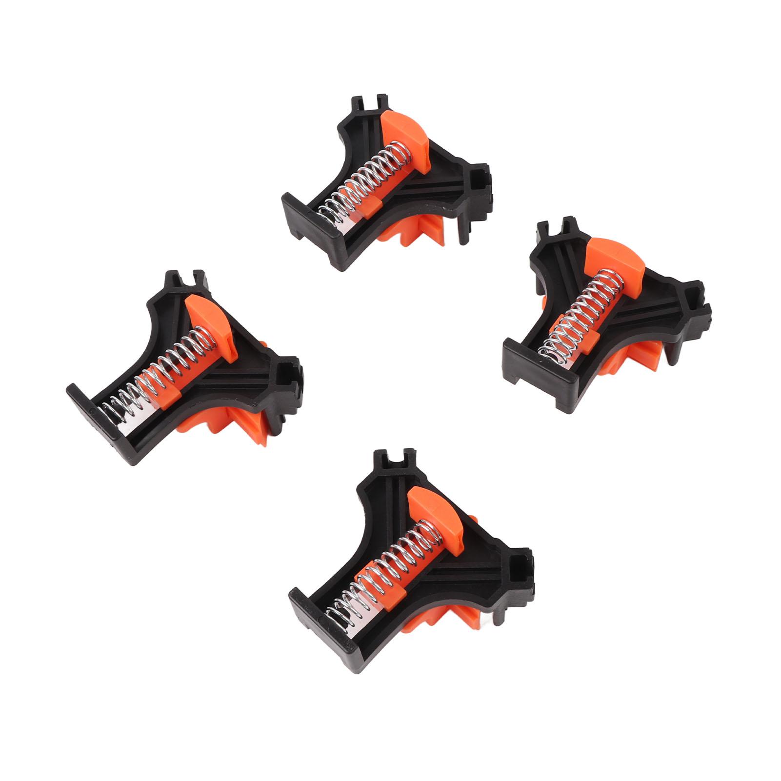 

4шт угловой зажим 90 градусов прямоугольный зажим практичный набор зажимов для деревообработки фиксация под прямым углом оранжевый