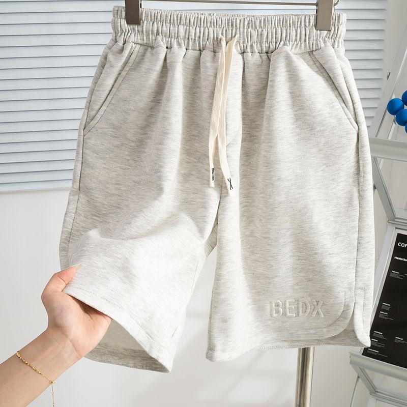 

Летние шорты спортивные мужские большого размера прямые свободные повседневные пятиточечные с тисненым принтом в американском стиле хай-стрит 2XL