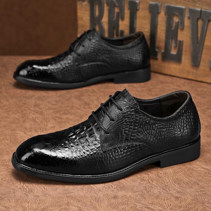 Fashion Business Formal Leather Shoes Men Lace Up Fashion Dress Shoe Outdoor Classic Italian Formal Office Oxford Shoes Men Derby Shoes
