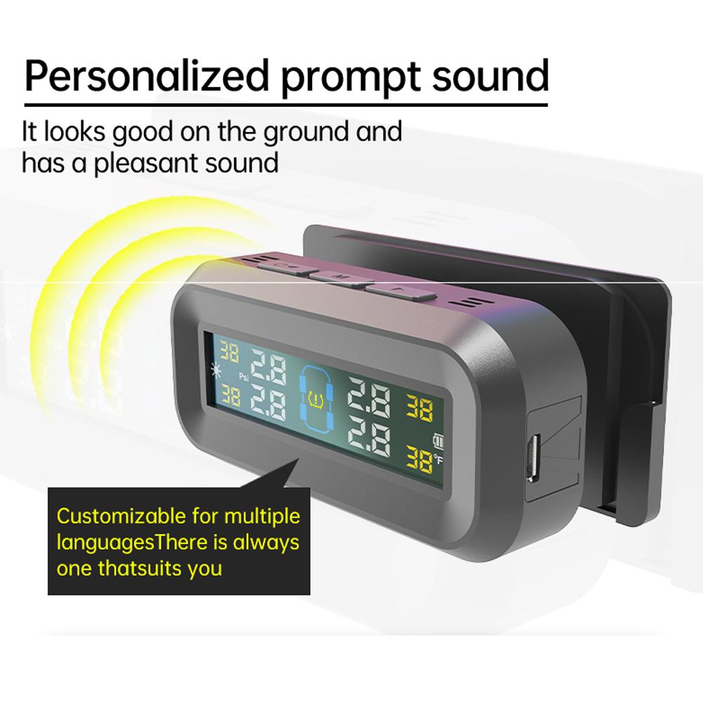 2024 New Car Tire Pressure Monitoring System Tpms Sensors Onboard Diagnostic Computer Solar Usb Off Road 4 Auto Accessories