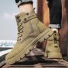 New Men's High Top Workwear Boots with British Style Retro Shoes Versatile Casual Shoes Fashionable Trendy Motorcycle Boots