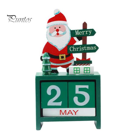

Рождественский обратный отсчет Блоки 99 дней до Рождества Адвент-календарь Деревянный Санта-олень Снеговик Настольная фигурка Праздничный домашний декор Santa Claus