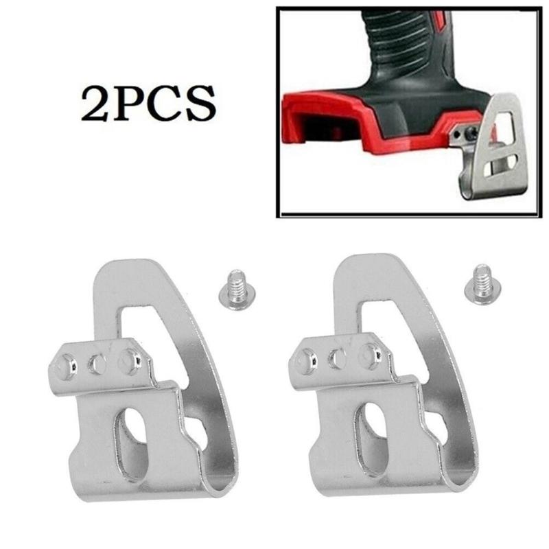 2 Pack Replacement Belt Clip Hook, Stainless Steel Belt Clip Drill Clip Hook Tool Hammer Drill Parts
