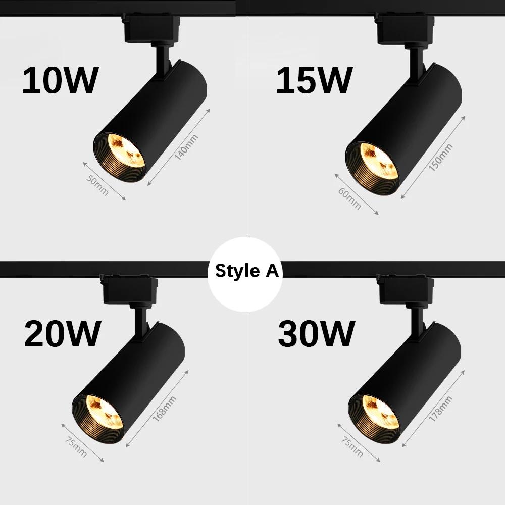 LED Track Light Anti-Glare Spotlight 110-265V 10-30W Warm White Cool White Natural White COB Chip Indoor Outdoor For Home Modern