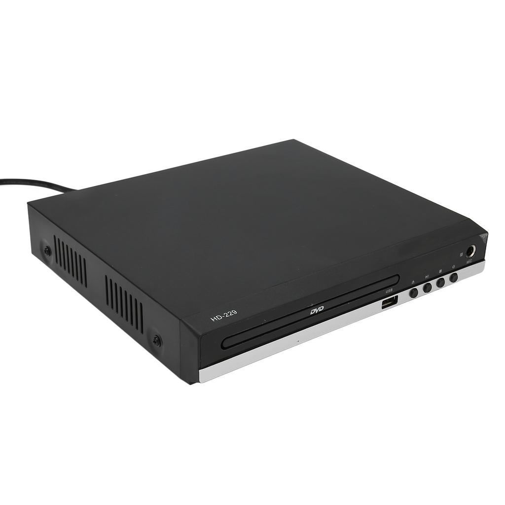 Mini DVD Player 1080P Support AV Output Remote Control HD Multimedia Interface DVD CD Player with USB Port 110‑240V