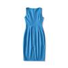 French Square Neck Sleeveless Summer Dress - High Waist Slim Bodycon with Slit