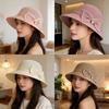 Spring and Summer New Women's Sun Hat Sun Protection Straw Hat Big Brim Bow Bucket Hat Breathable Versatile Fashion Basin Hat