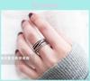 Vintage Open Adjustable S925 Sterling Silver Twisted Fashion Ring For Couples