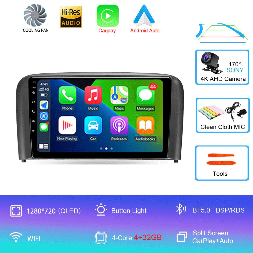 

Автомобильный радиоприемник Android 14 Carplay Auto 2K экран мультимедийный проигрыватель для Volvo S80 2004 2005 2006 2 din автомагнитола стерео